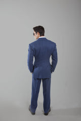 the Blue Window Pane Suit